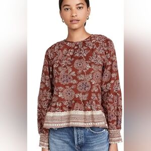 Veronica Beard Kester peplum hem top